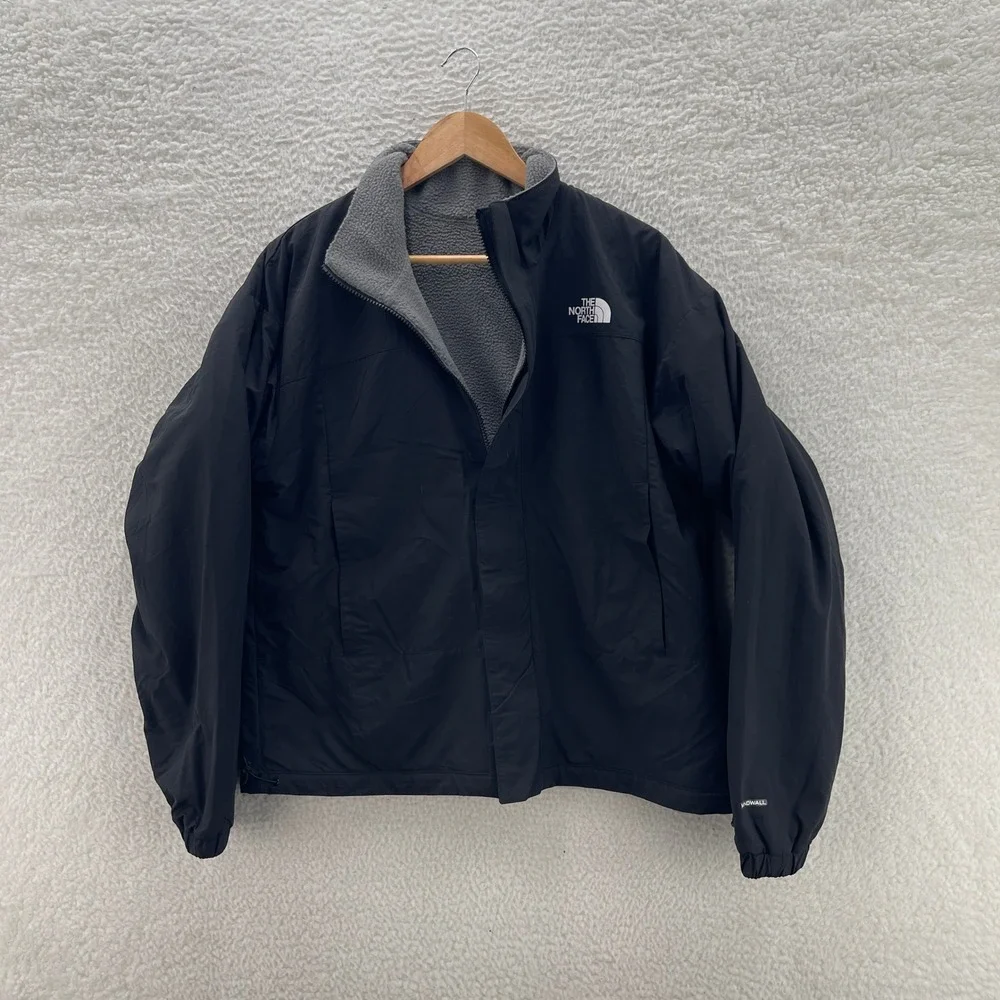 The North Face Windwall Jacket Mens S Black Reversible Softshell Fleece Gorpcore
